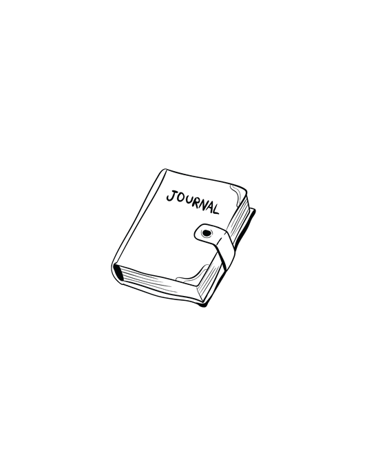 Black and white image of a Journal