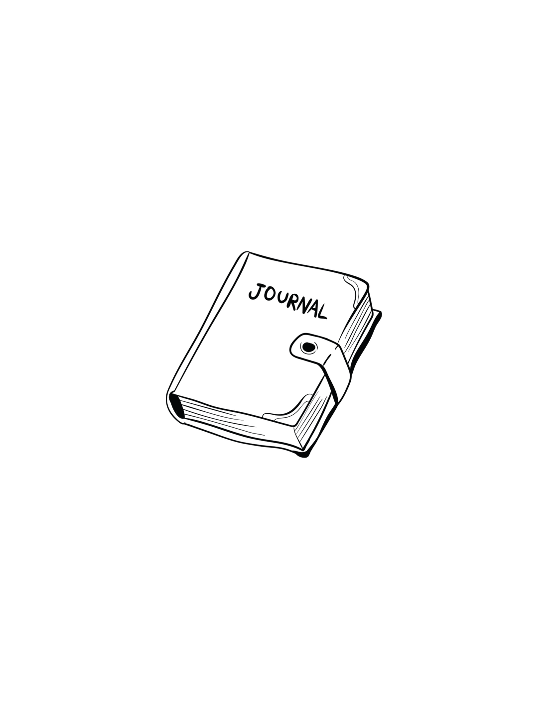 Black and white image of a Journal