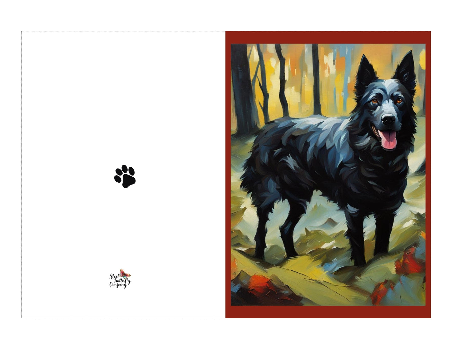 Beautiful Black Dog Printable Card