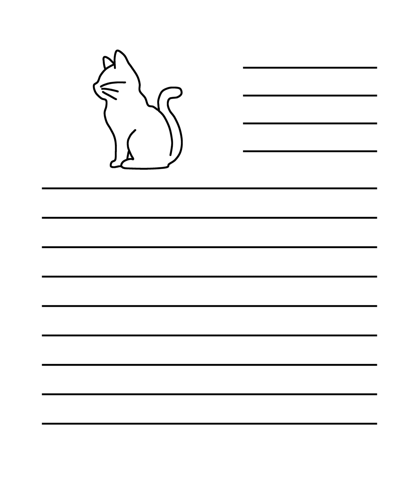 Cat Journal with Coloring Pages