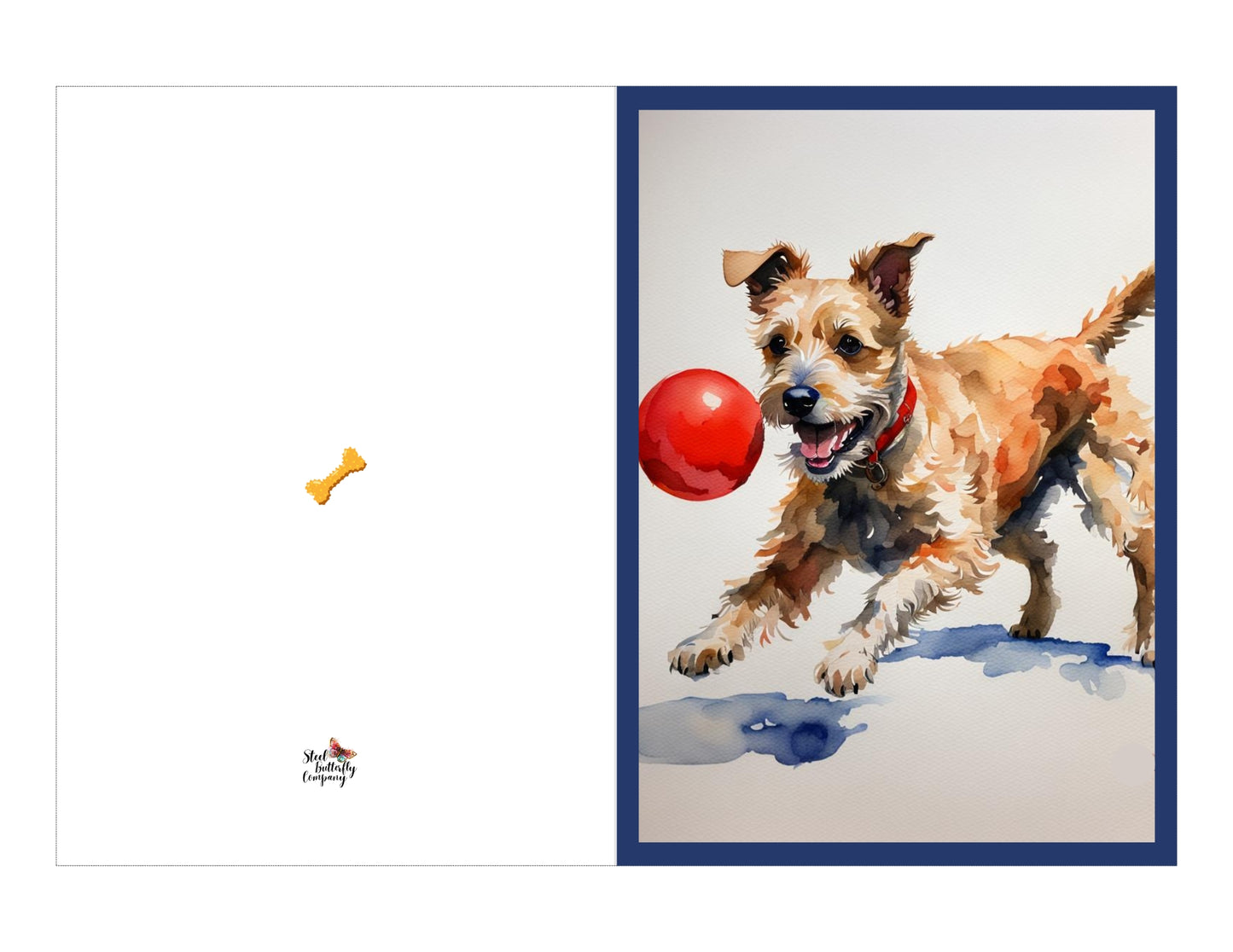 Dog and Ball Printable Card