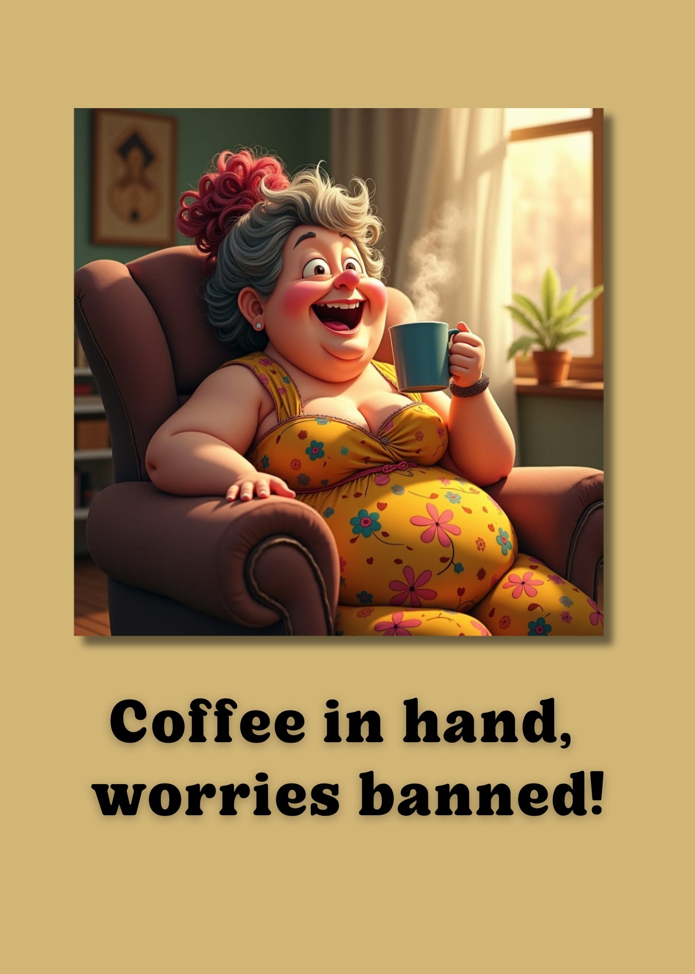 Funny Coffee Ladies Printable Poster