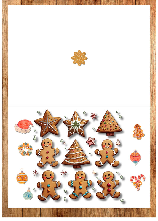 Gingerbread Printable Cards Set of 3