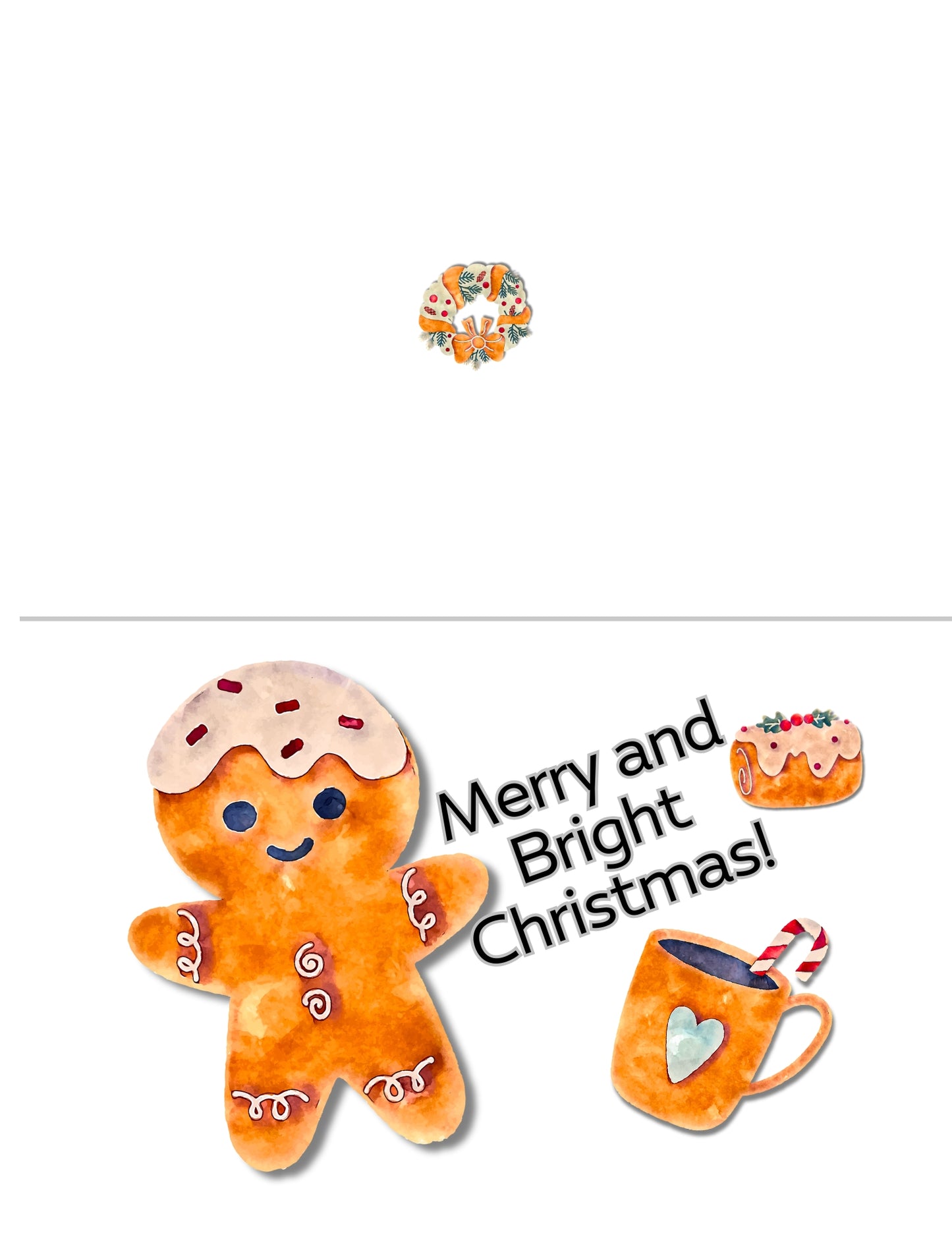 Gingerbread Printable Cards Set of 3