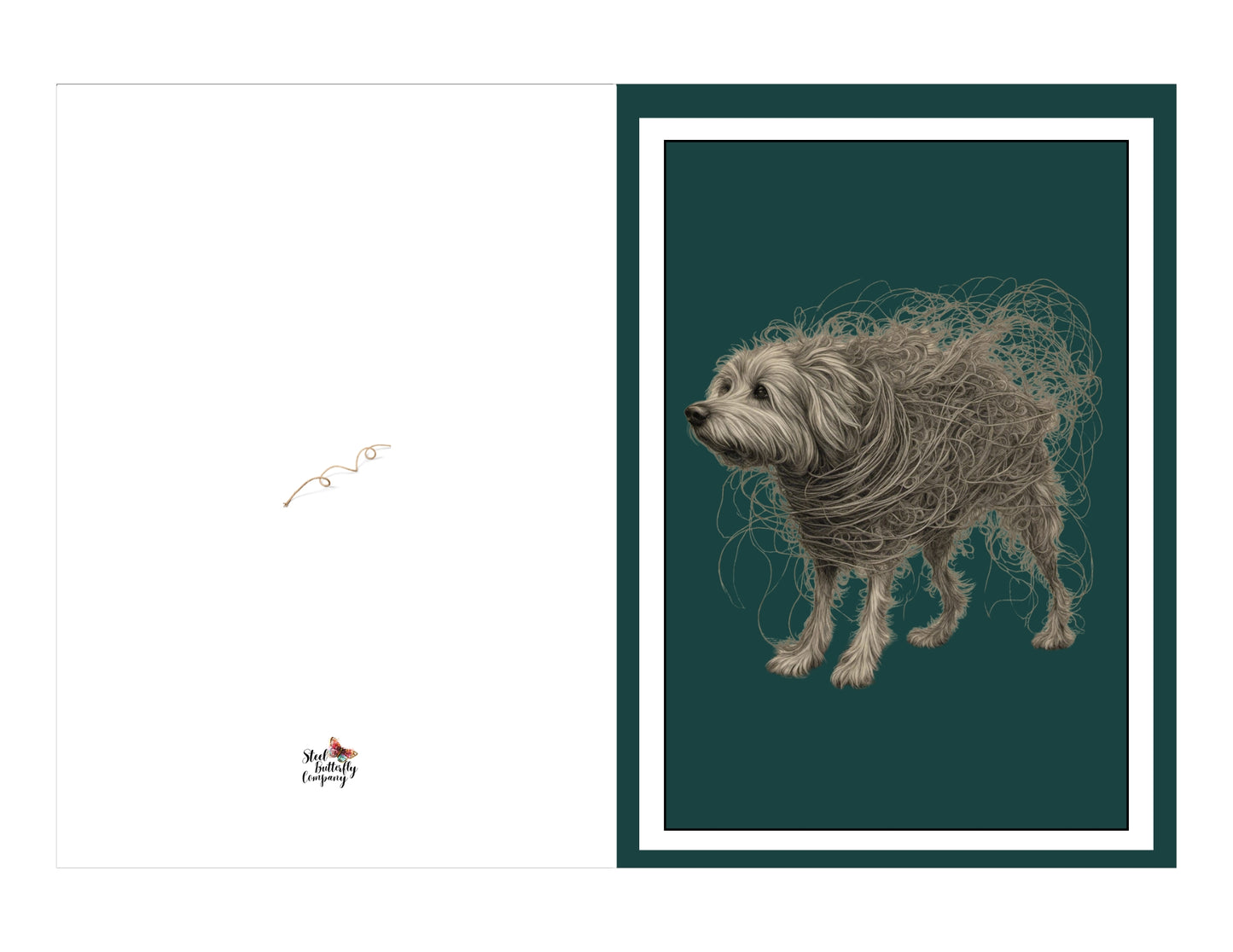 Hairy Dog Printable Greeting Card