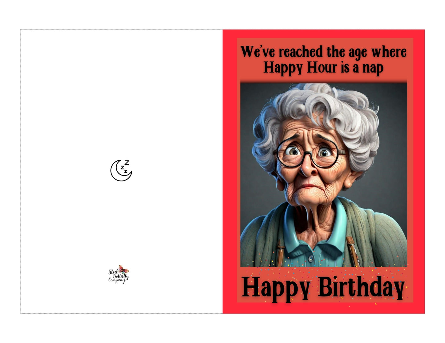 Happy Hour Printable Birthday Card