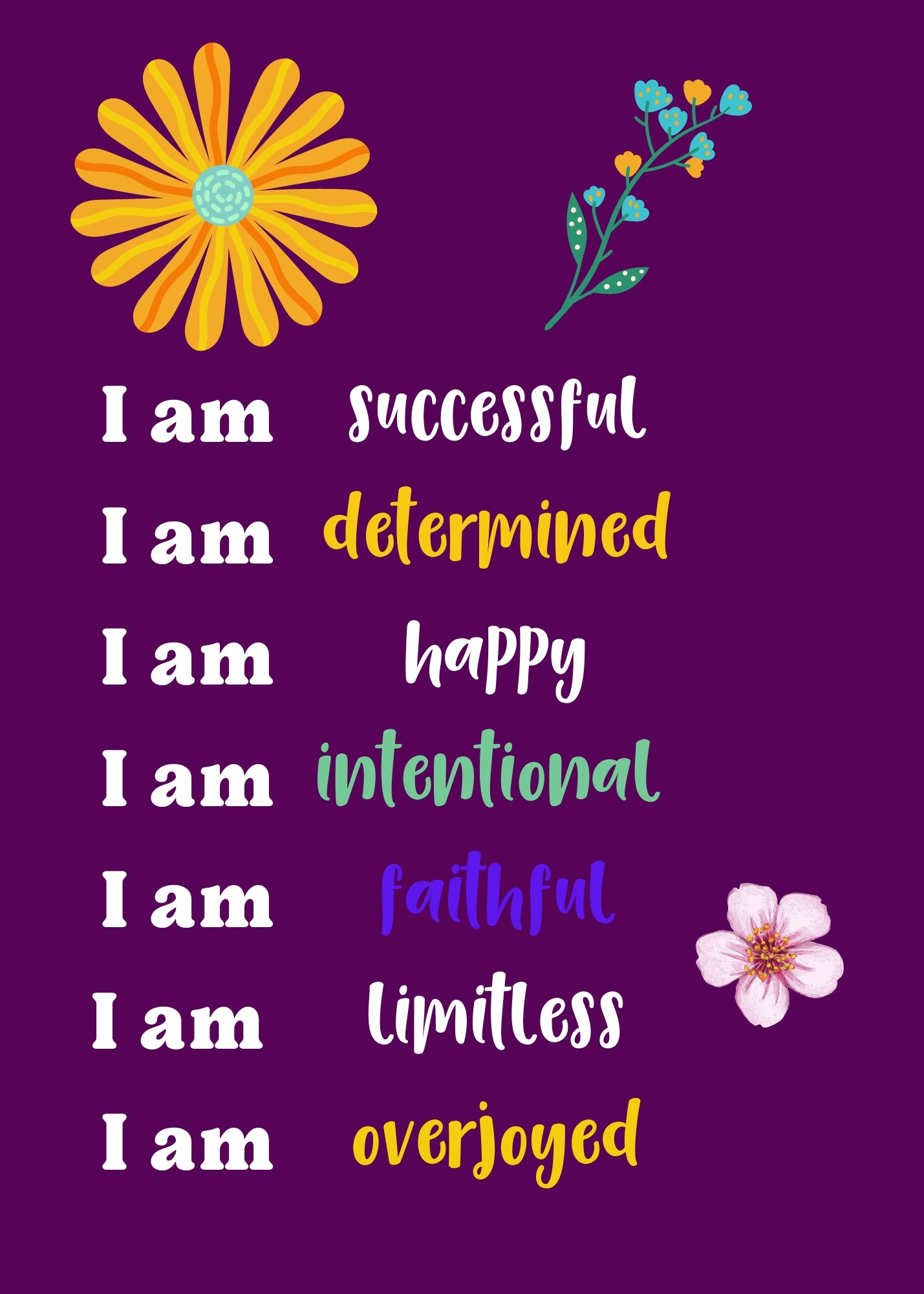 I AM Affirmations Printable Posters