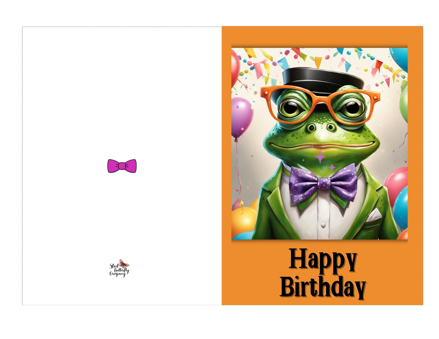 Mr. Frog Birthday Printable Card