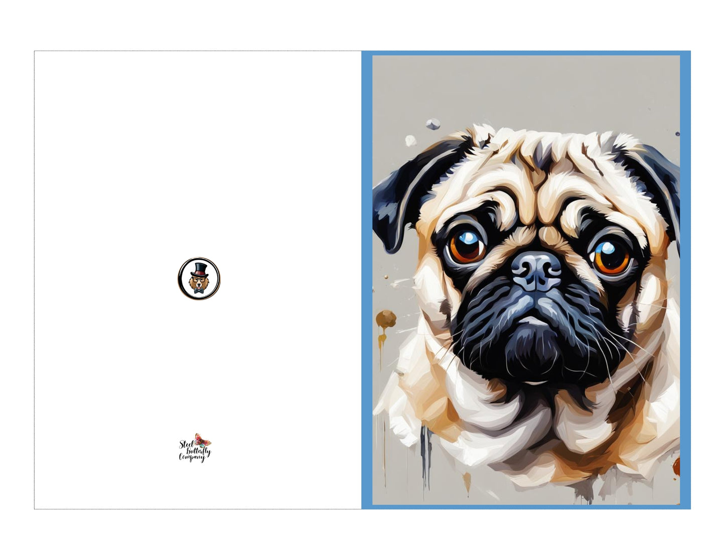 Pug Printable Card