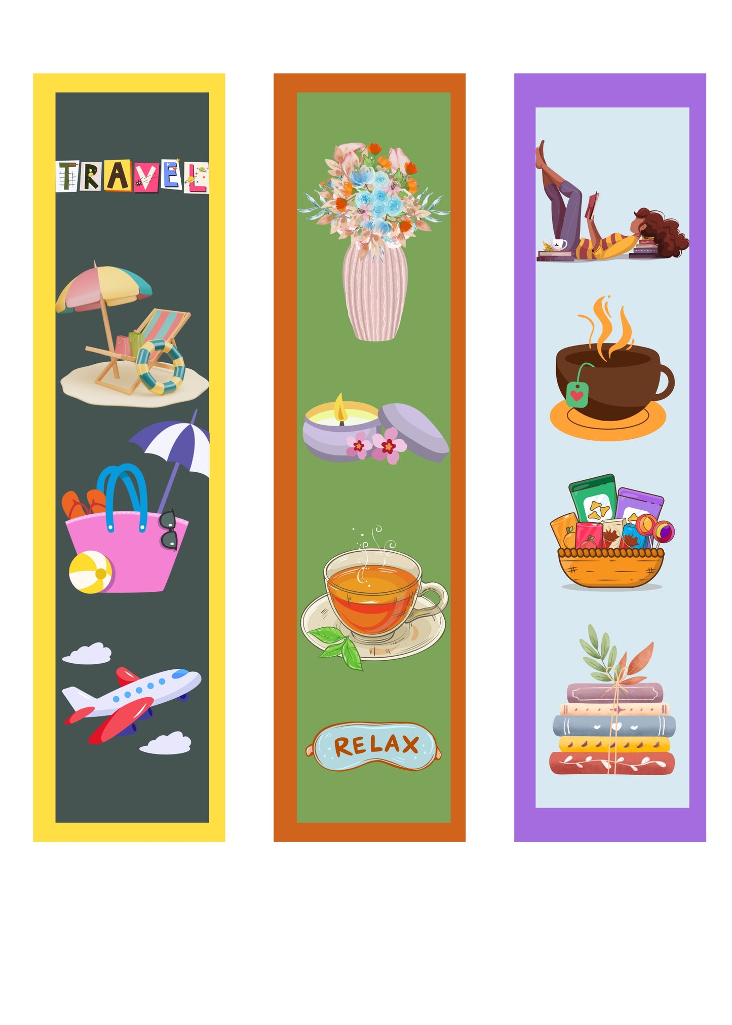 Relaxation Printable Bookmark