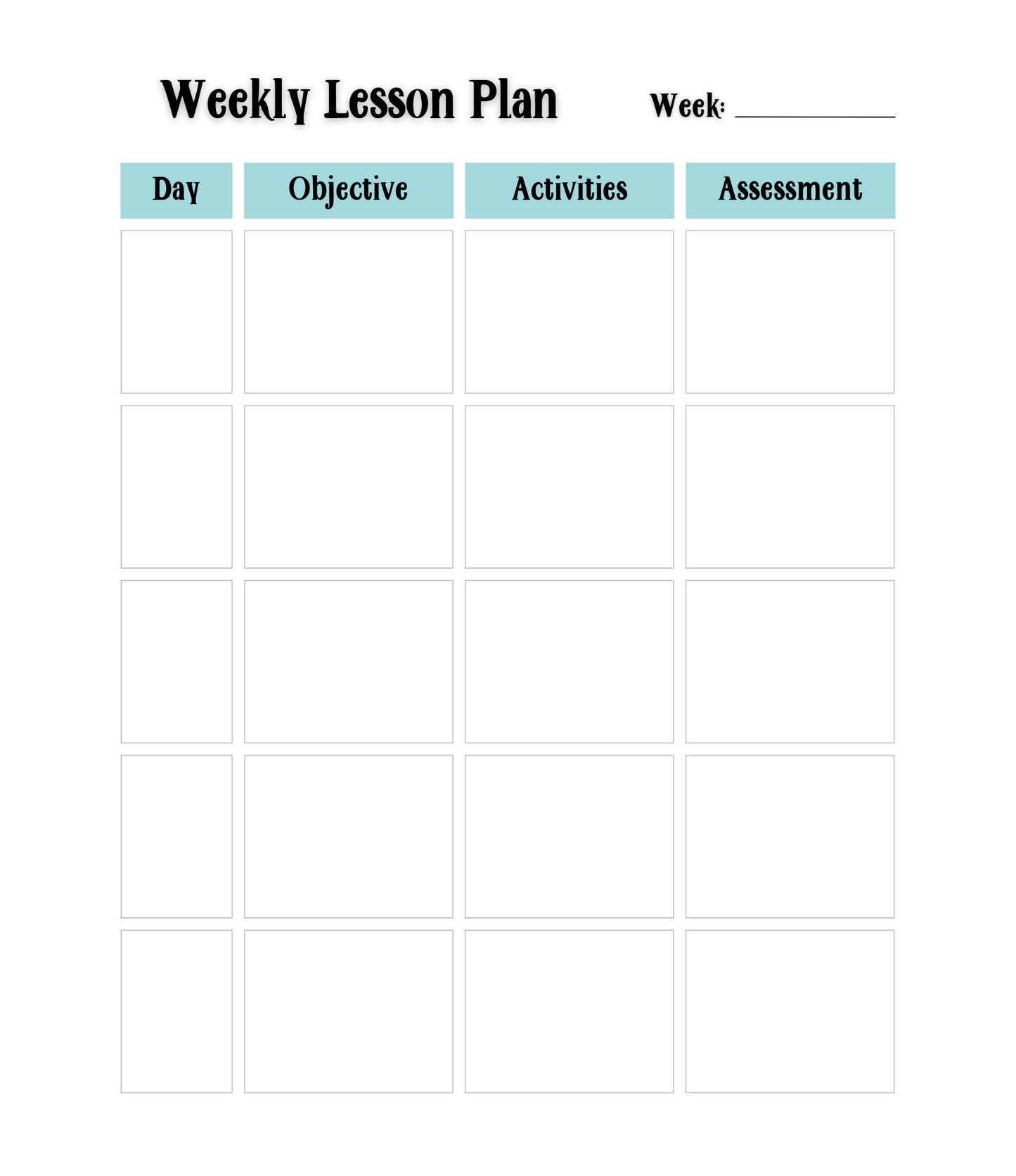 Teacher's Printable Planner