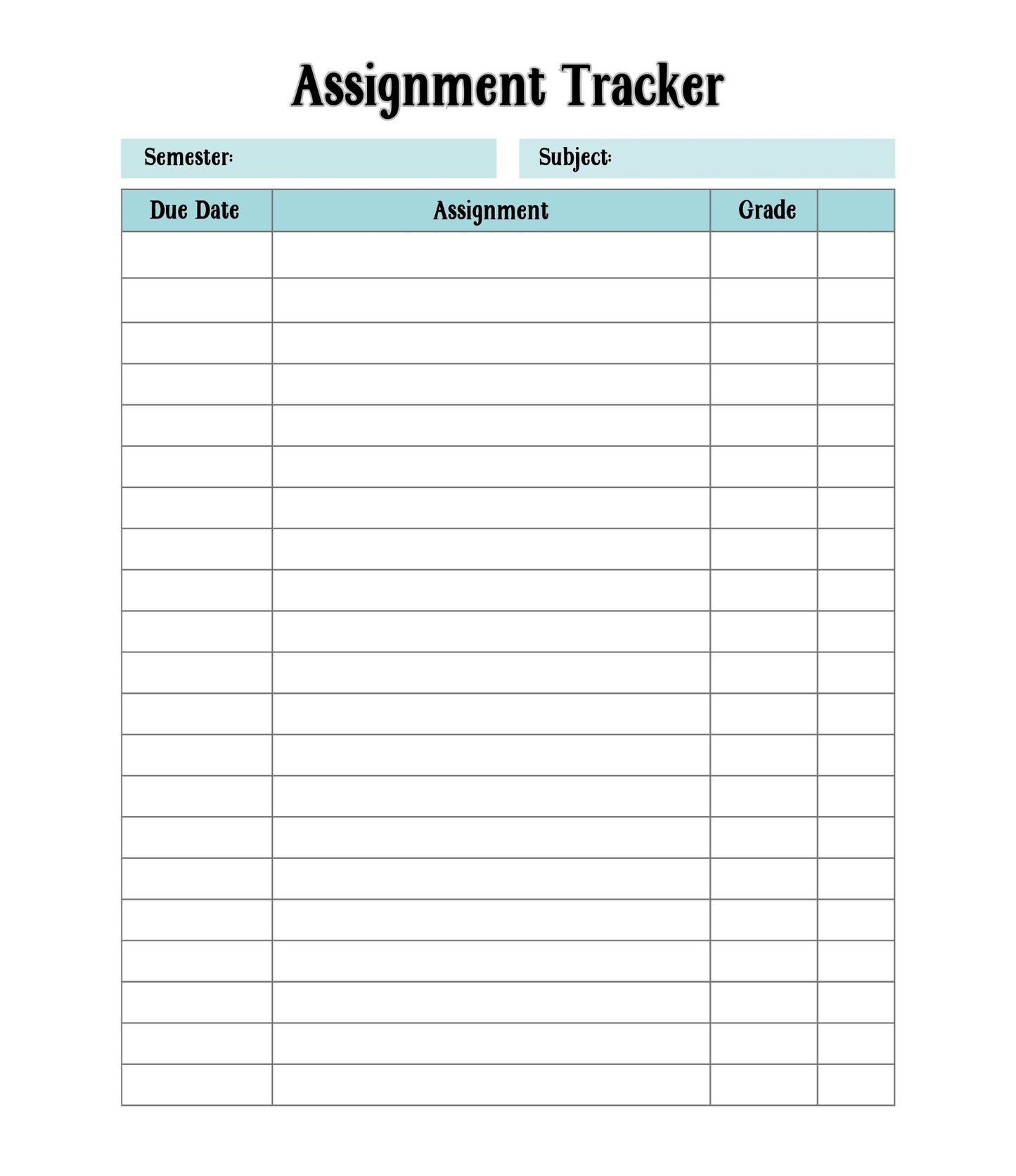 Teacher's Printable Planner