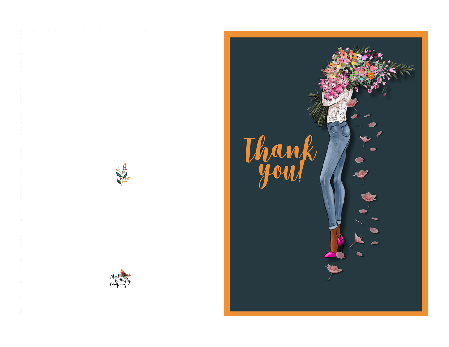 Thank You Flowers Printable Card