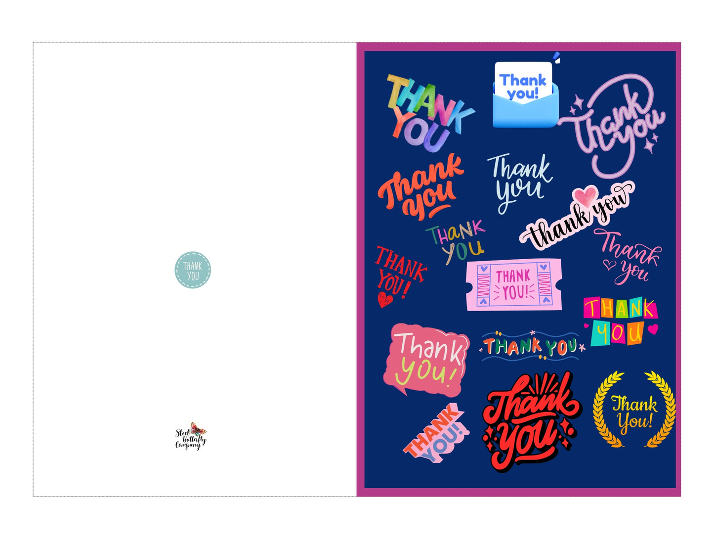 Thank You Stickers Printable Card