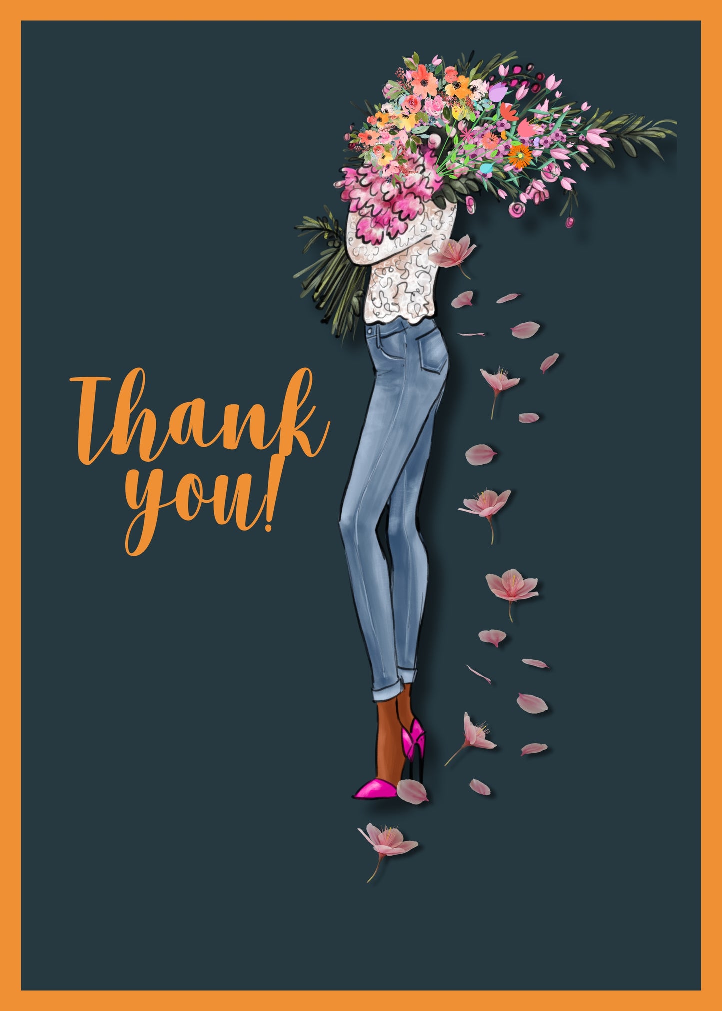 Thank You Flowers Printable Card