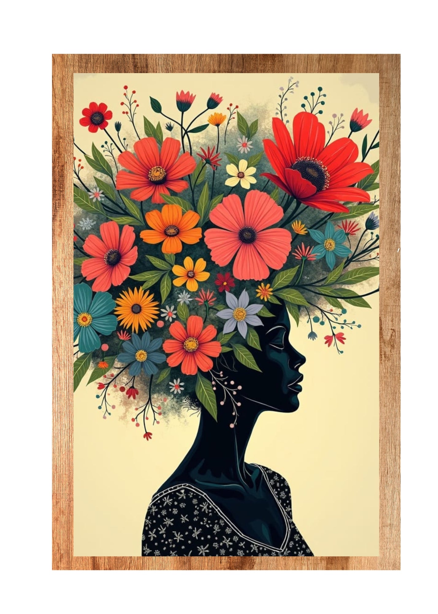 Woman With Flowers Printable Poster