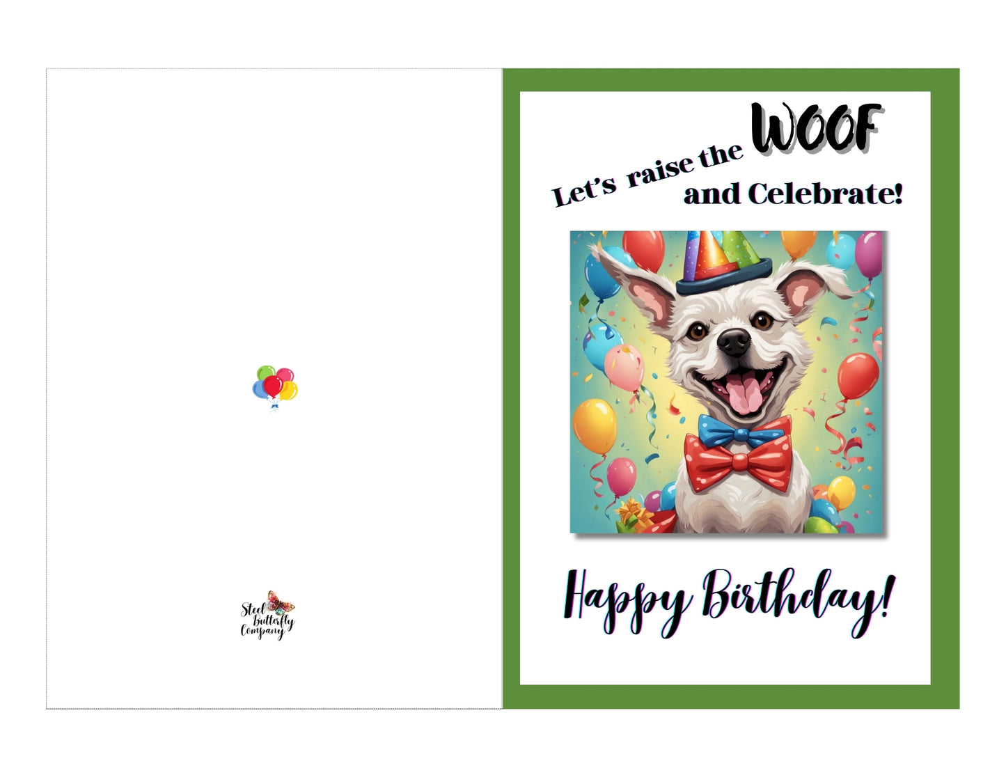 Woof Birthday Printable Card