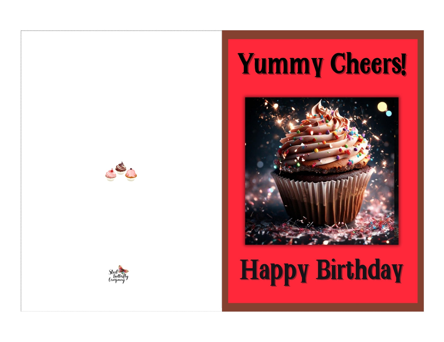 Yummy Cheers Printable Birthday Card